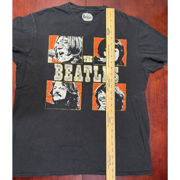 The Beatles Let It Be Men’s Large Black Short Sleeve 100% Cotton T-Shirt Apple - Picture 3 of 6